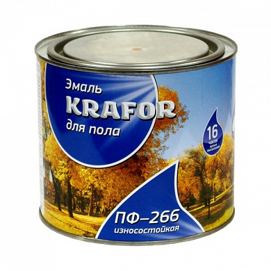 Эмаль ПФ-266 жел-коричневая 1,9 кг КРАФОР