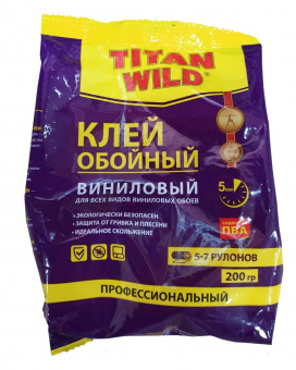 Клей обойный "TITAN WILD" Виниловый (200 г) (36) — лакокрасочный материал, Азбука Красок
