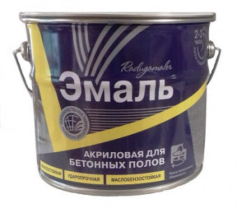 "Радуга" Эмаль акрил для бетонных полов зеленая 6 кг — лакокрасочный материал, Азбука Красок