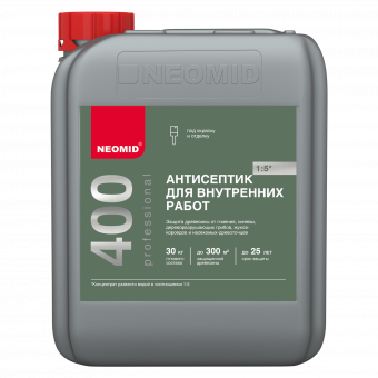 NEOMID 400 Антисептик для внутренних работ  5л — лакокрасочный материал, Азбука Красок