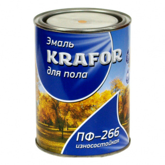 Эмаль ПФ-266 золотистая 0,9 кг КРАФОР — лакокрасочный материал, Азбука Красок